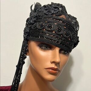 Chic Black Lace Women's Hat